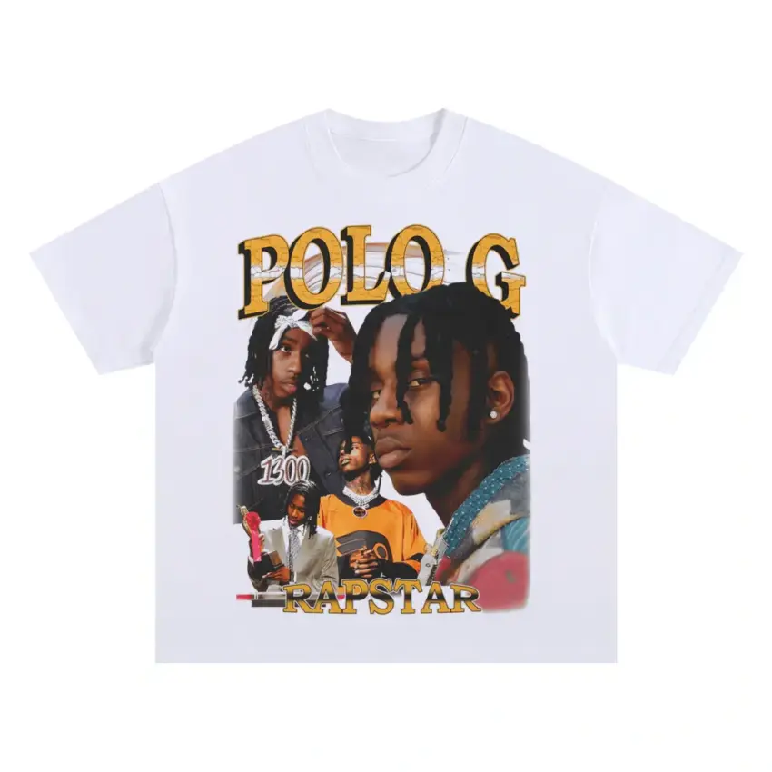 Rapstar Legacy Collage Oversized White Graphic Tee