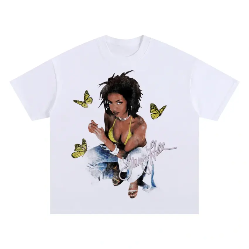 SZA Butterfly Effect Oversized White Graphic Tee