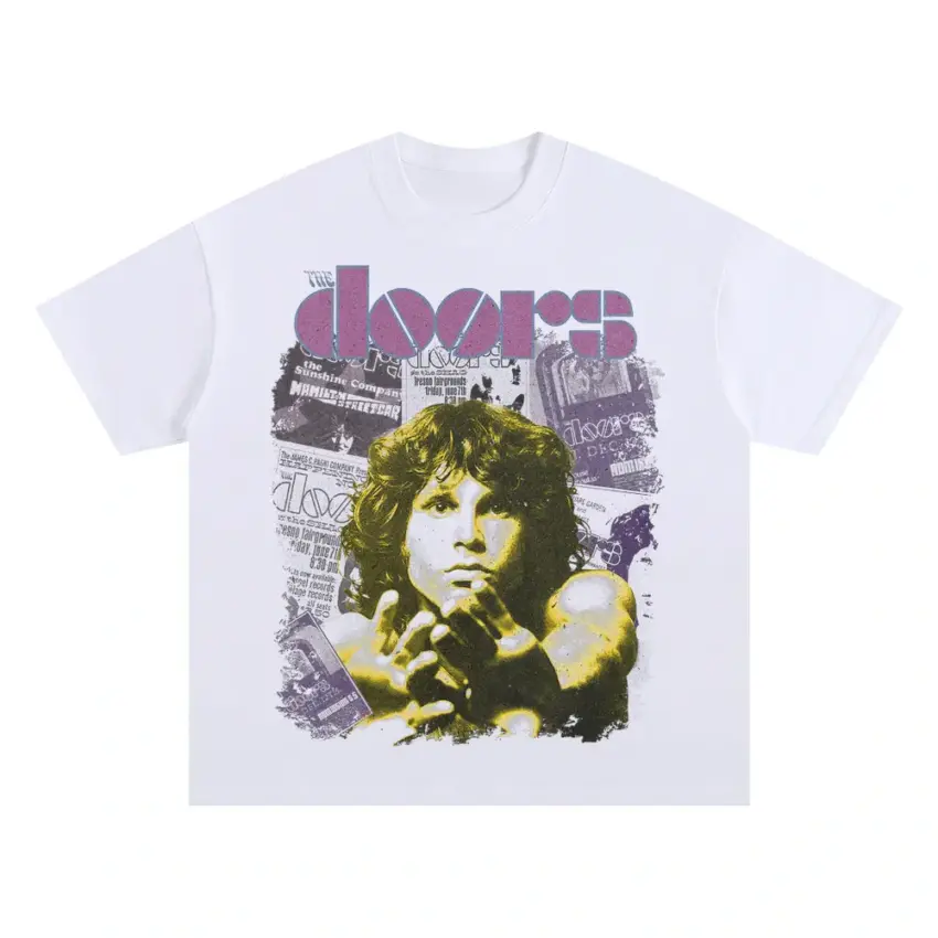Riders On The Storm Oversized White Graphic Tee