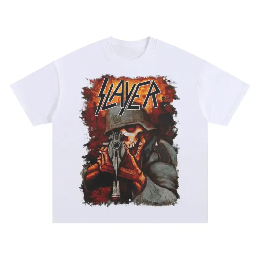 South Of Heaven Oversized White Graphic Tee