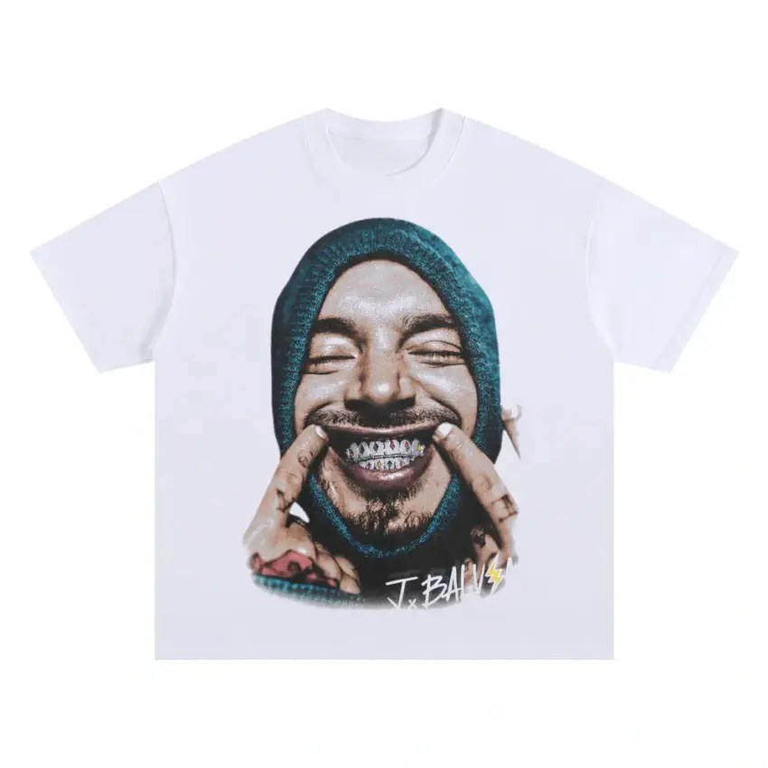 Swimming In Circles Oversized White Graphic Tee