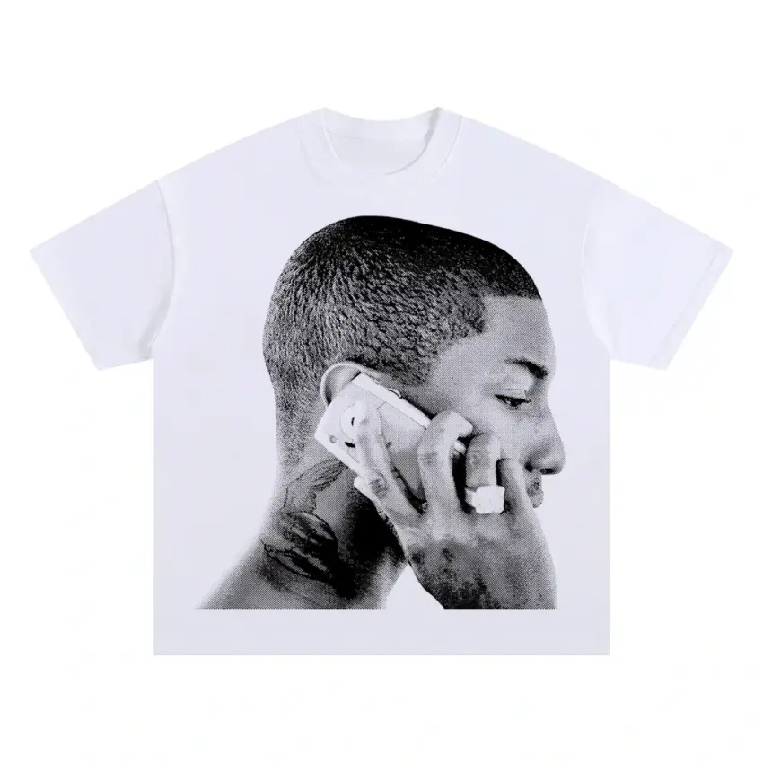 Take Care Era Oversized White Graphic Tee