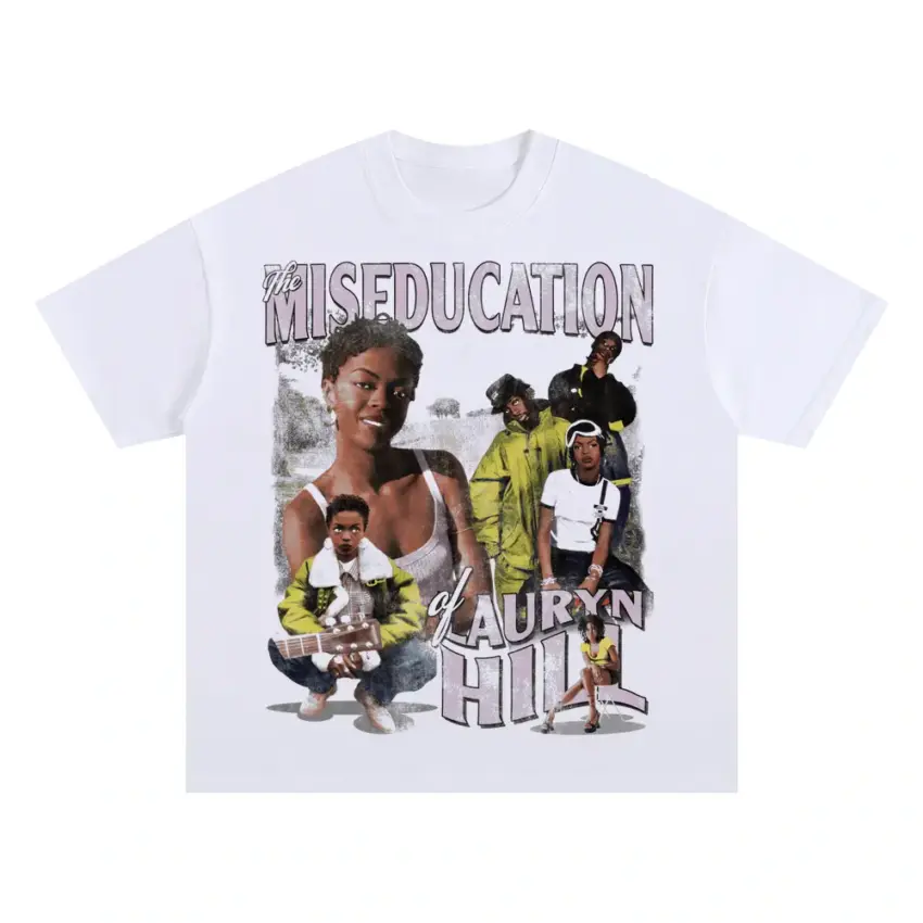 The Miseducation Of Lauryn Hill Oversized White Graphic Tee