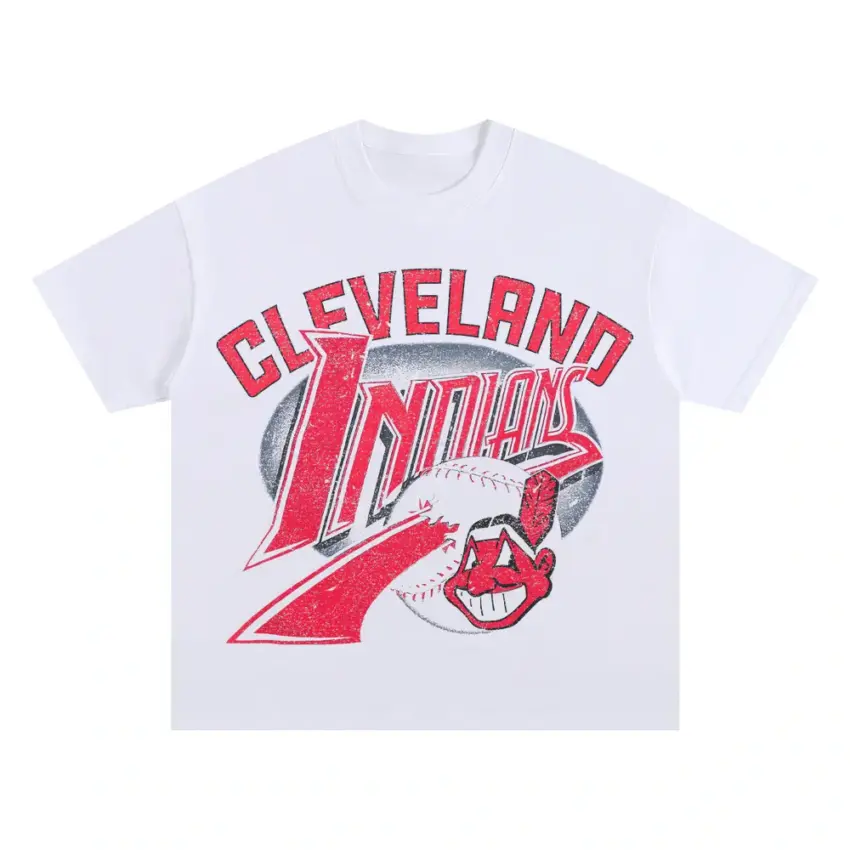 Cleveland Tribe Tribute Oversized White Graphic Tee