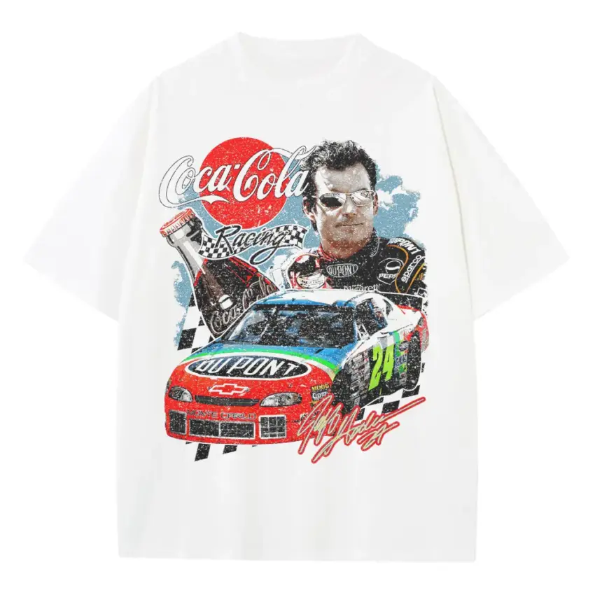 Earnhardt The Real Thing Heavyweight Oversized White Graphic Tee