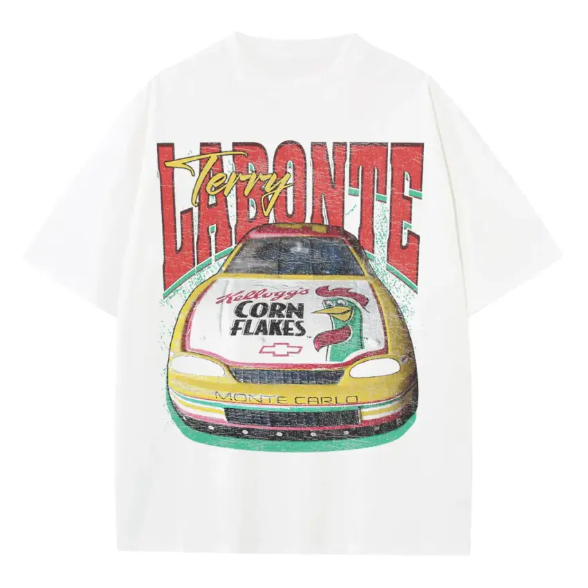Labonte Corn Flakes Cruiser Heavyweight Oversized White Graphic Tee