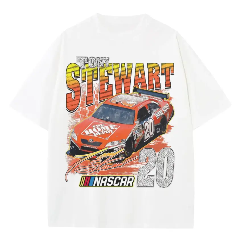 Smoke Rises Stewart 20 Heavyweight Oversized White Graphic Tee