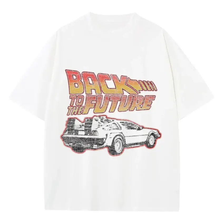 Roads Where We're Going Heavyweight Oversized White Graphic Tee