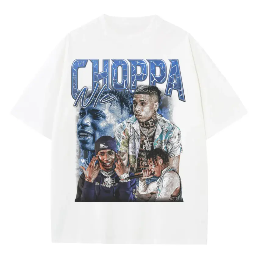 Choppa Vintage Flow Heavyweight Oversized White Graphic Tee