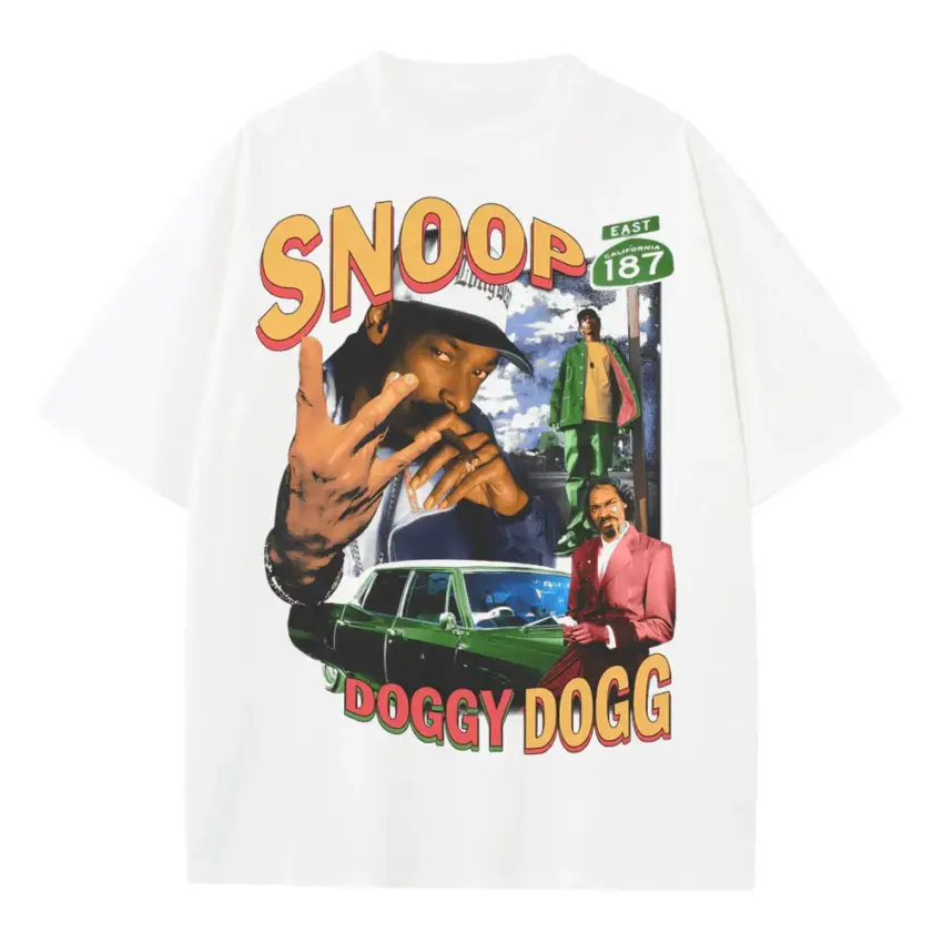 Doggystyle Era Vibe Heavyweight Oversized White Graphic Tee