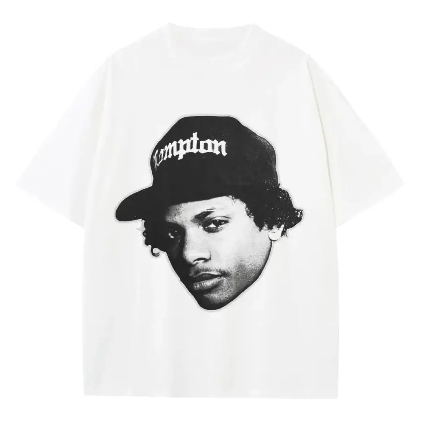 Compton Legend Heavyweight Oversized White Graphic Tee