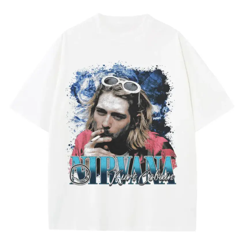 Come As You Are Heavyweight Oversized White Graphic Tee