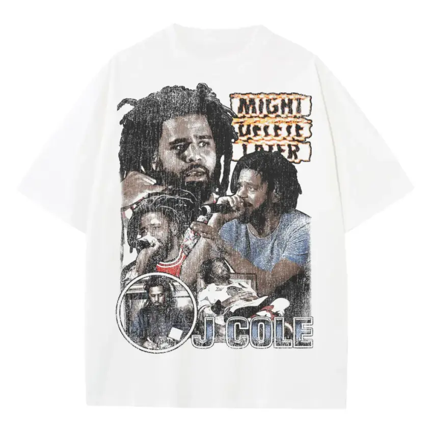 Dreamville Chronicles Heavyweight Oversized White Graphic Tee