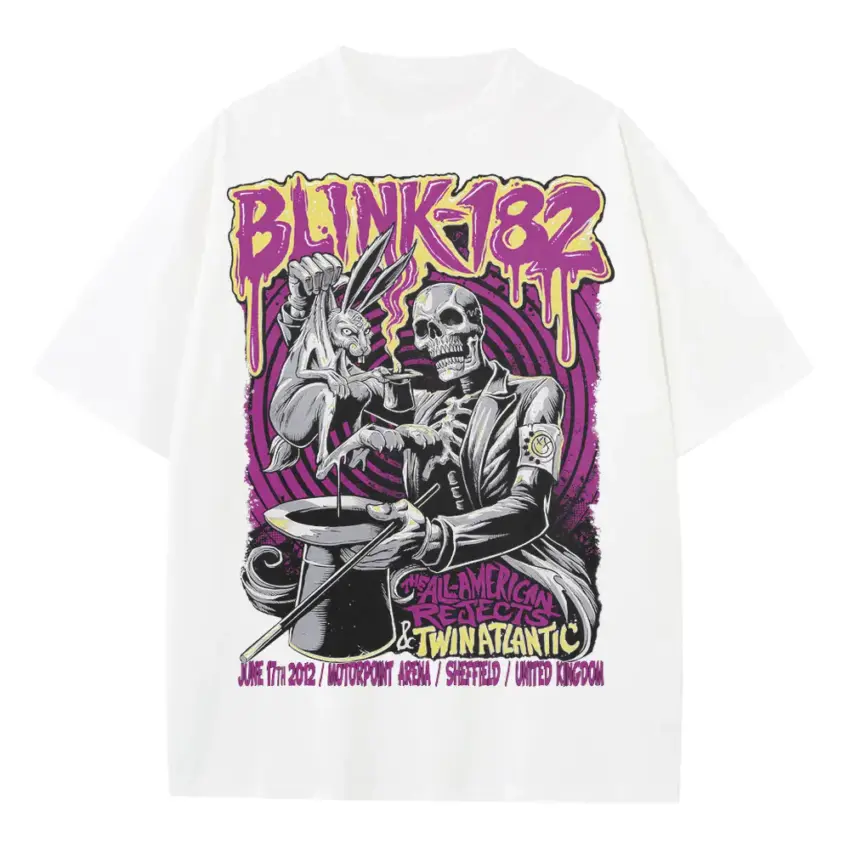 Enema Of The State Zombie Heavyweight Oversized White Graphic Tee