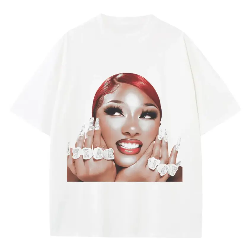 Hot Girl Meg Heavyweight Oversized White Graphic Tee