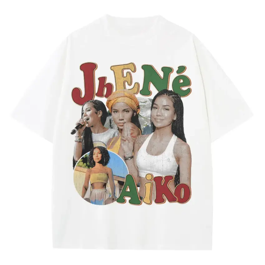 Jhene Aiko Sailing Souls Heavyweight Oversized White Graphic Tee