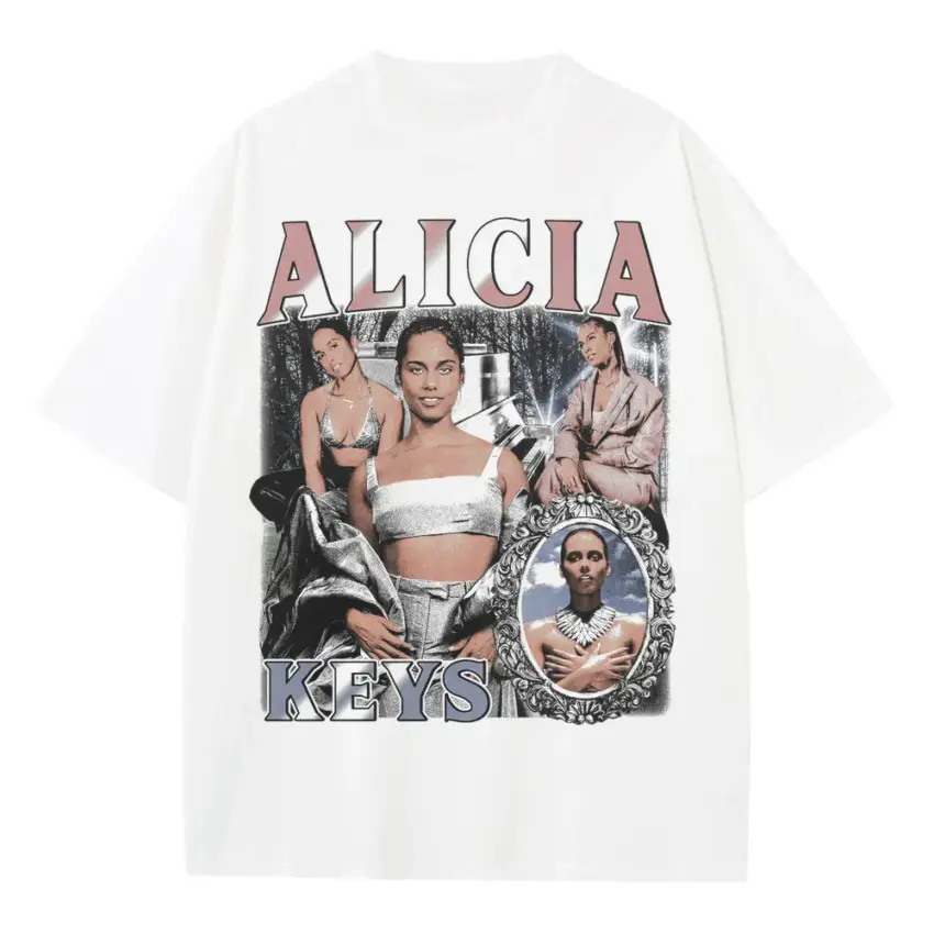 Keys To The Soul Heavyweight Oversized White Graphic Tee