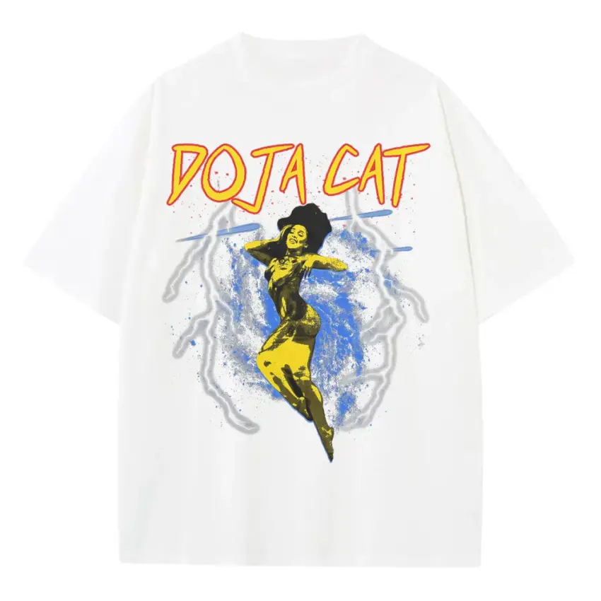Planet Doja Heavyweight Oversized White Graphic Tee