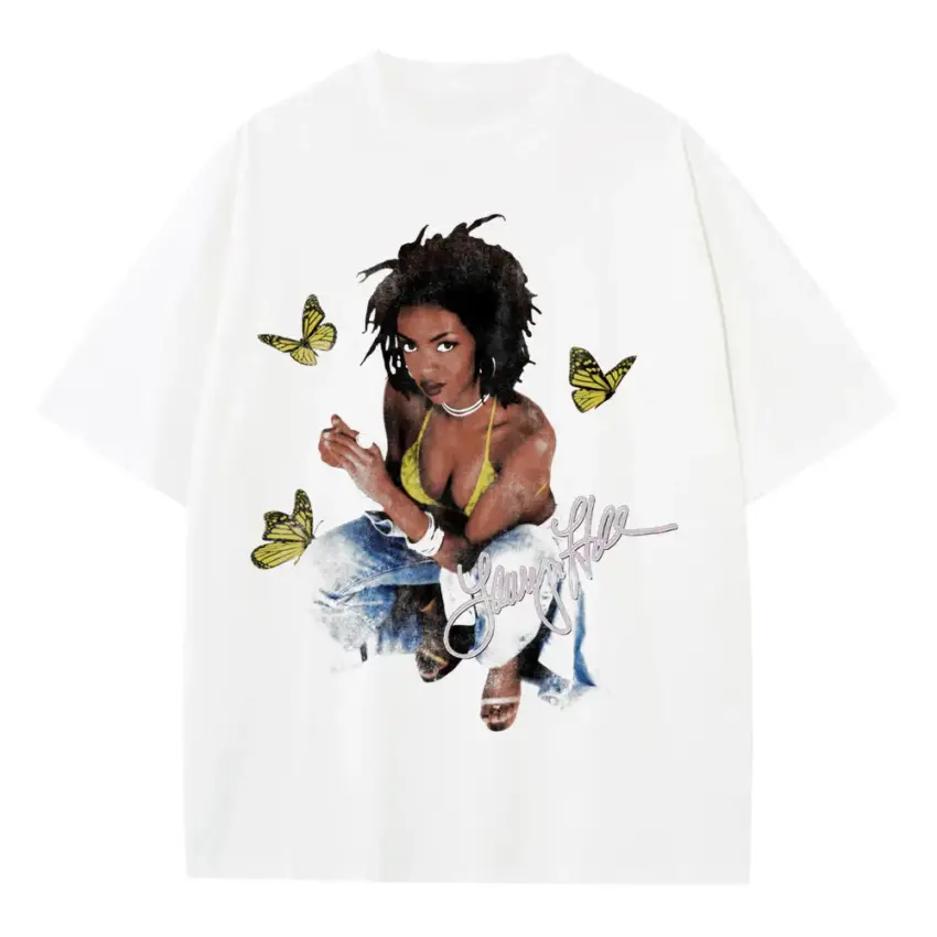 SZA Butterfly Effect Heavyweight Oversized White Graphic Tee