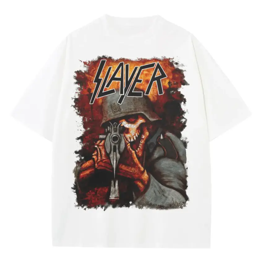 South Of Heaven Heavyweight Oversized White Graphic Tee
