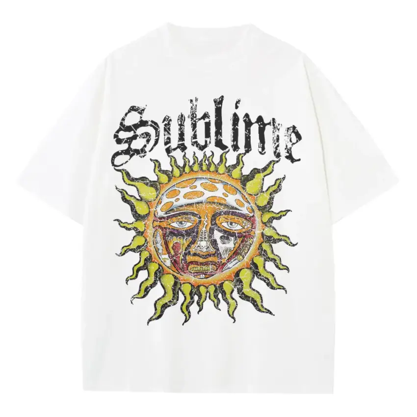 Sublime Sol Heavyweight Oversized White Graphic Tee