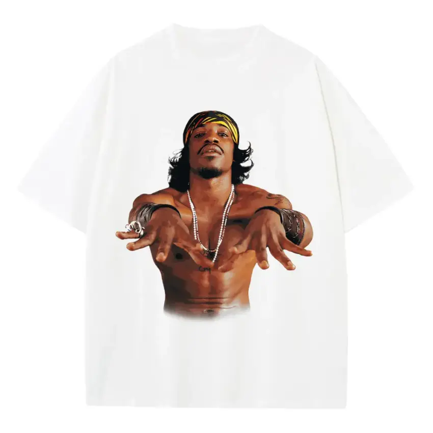 Thug Life Icon Heavyweight Oversized White Graphic Tee