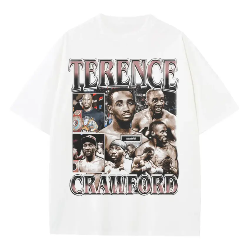 Terence The Hunter Crawford Heavyweight Oversized White Graphic Tee