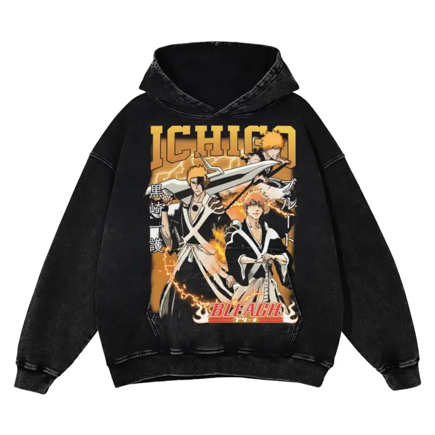 Substitute Soul Reaper Aicd Wash Oversized Hoodie