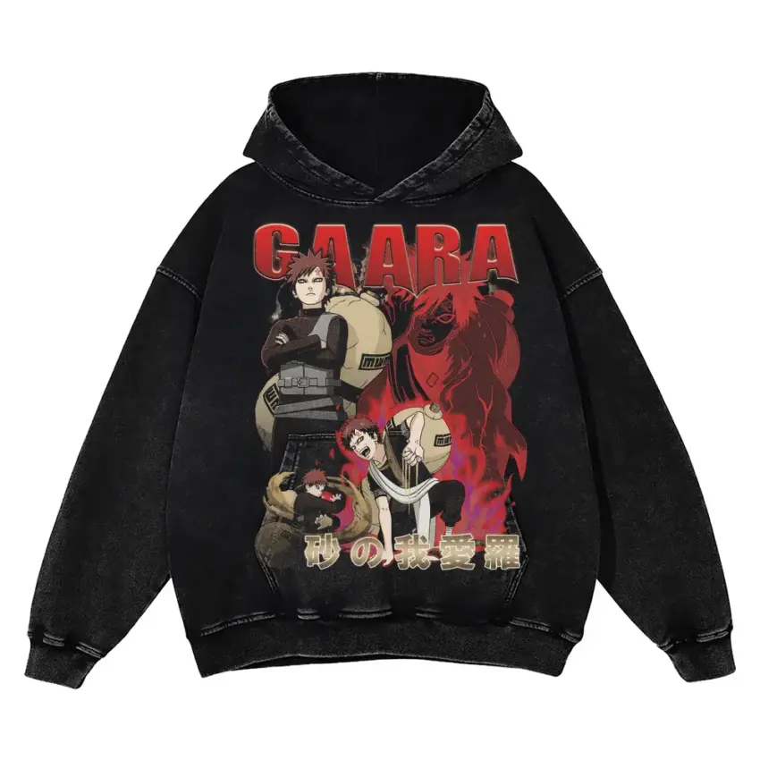 Ultimate Defense Gaara Aicd Wash Oversized Hoodie