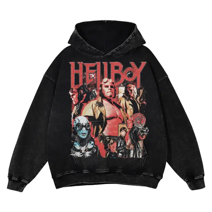 The BPRD's Best Aicd Wash Oversized Hoodie