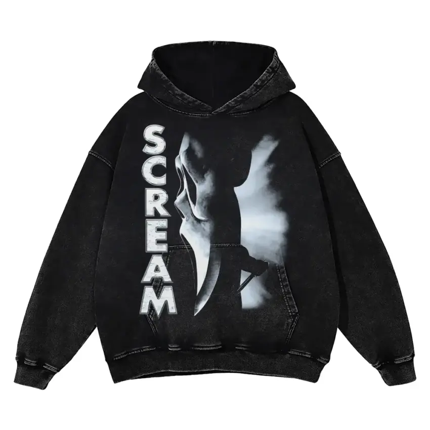 The Call Is Coming From Inside The House Aicd Wash Oversized Hoodie