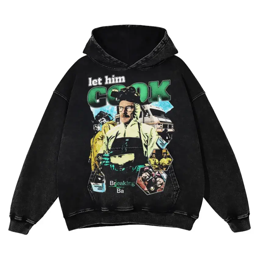 The One Who Knocks Aicd Wash Oversized Hoodie