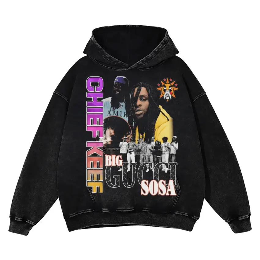 Big Gucci Sosa Aicd Wash Oversized Hoodie