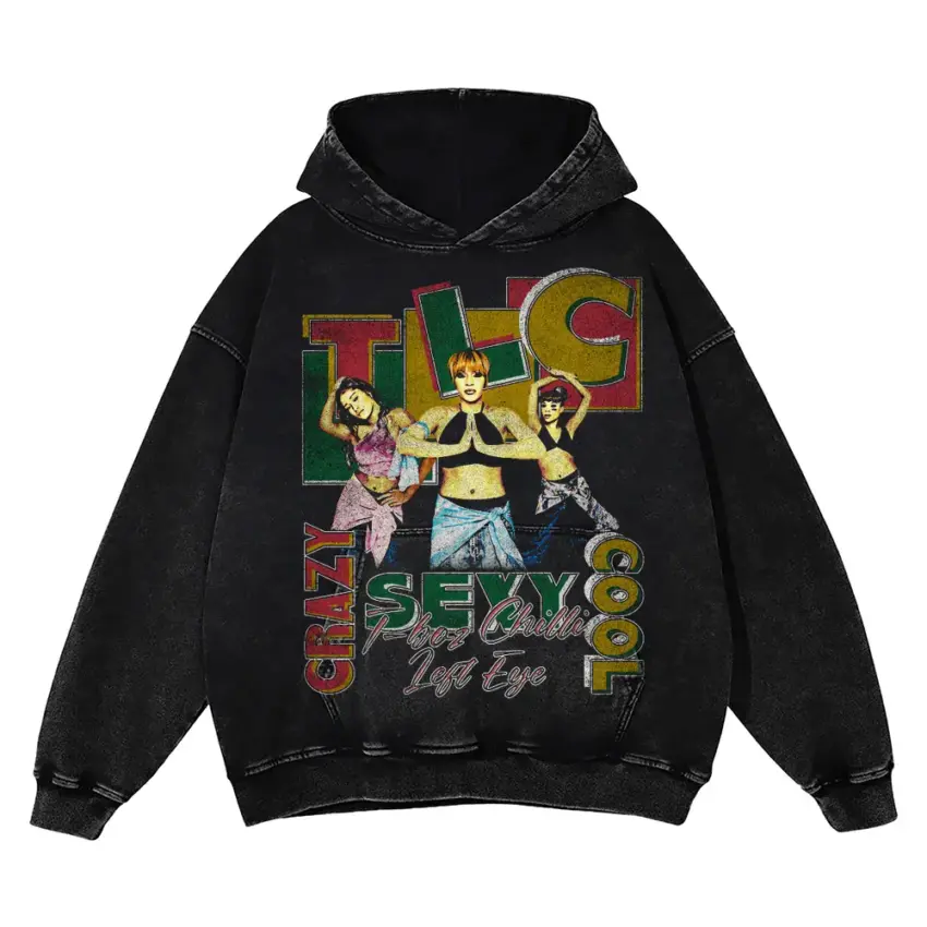 Crazy Sexy Cool Aicd Wash Oversized Hoodie