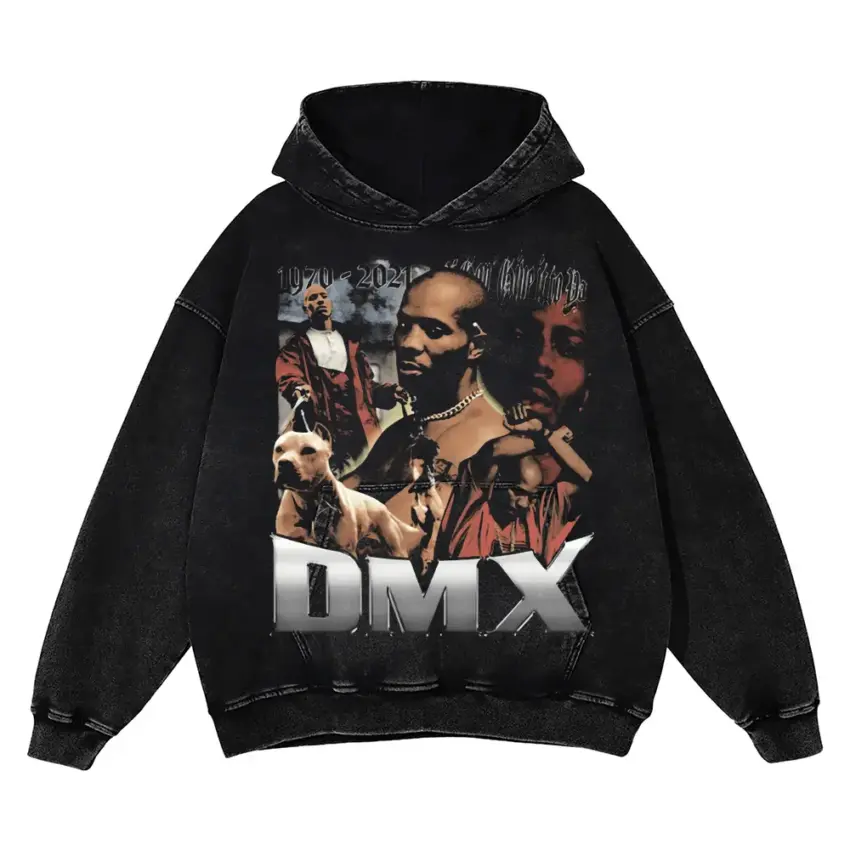 DMX Ruff Ryders Anthem Aicd Wash Oversized Hoodie