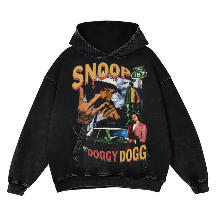 Doggystyle Era Vibe 2 Aicd Wash Oversized Hoodie