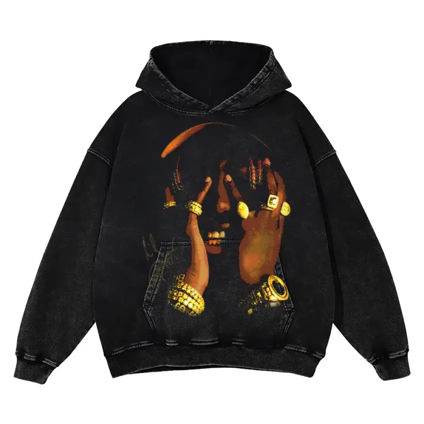 Fashion Killa Aicd Wash Oversized Hoodie