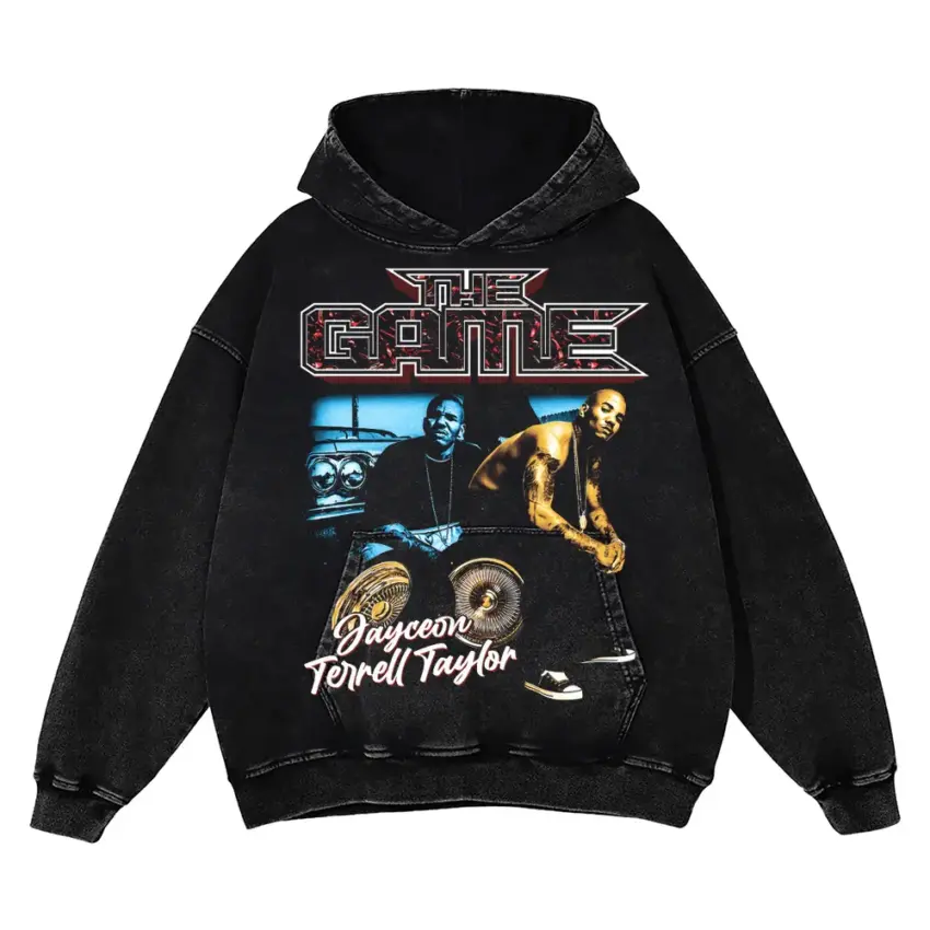 Hate It Or Love It Aicd Wash Oversized Hoodie