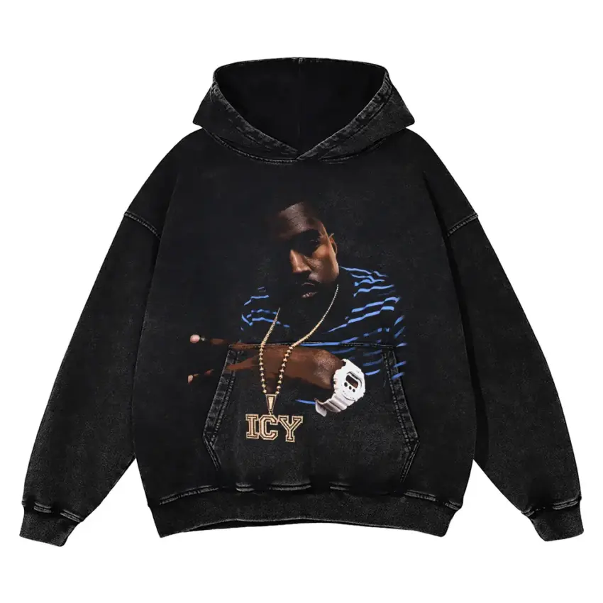 Icy Mane Aicd Wash Oversized Hoodie