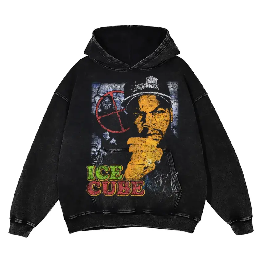 Ice Cube Chronicles Aicd Wash Oversized Hoodie