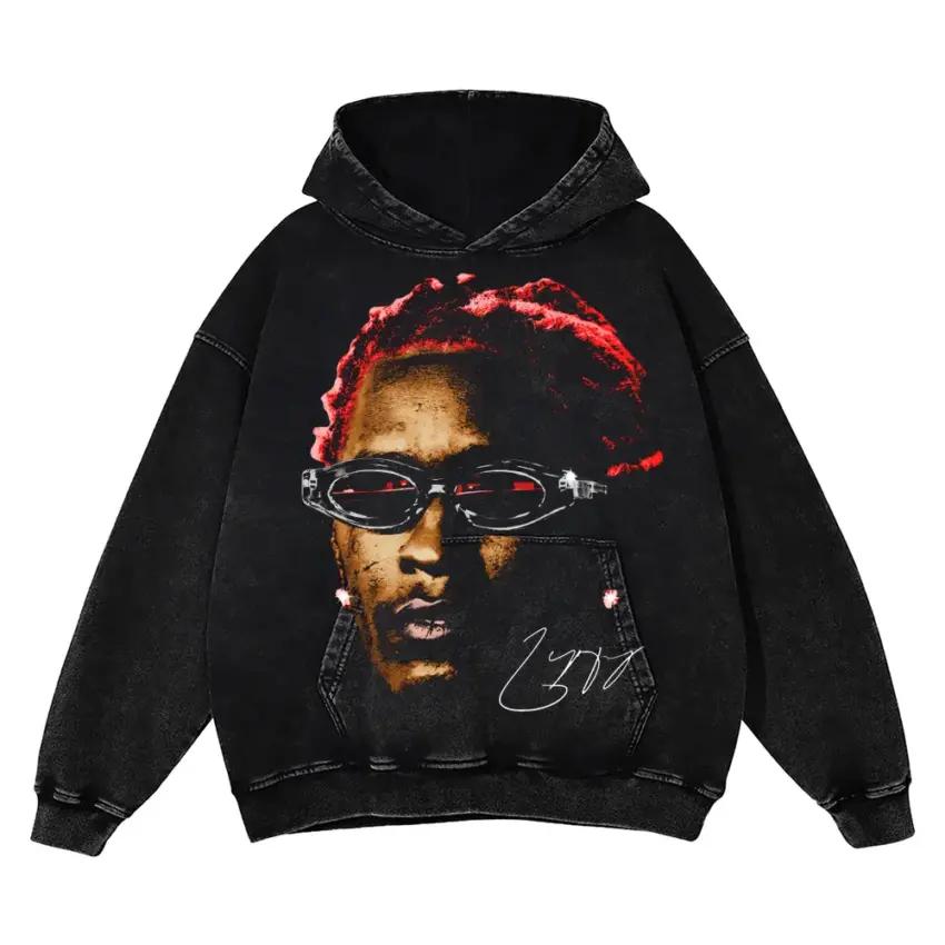 Jeffery Aicd Wash Oversized Hoodie