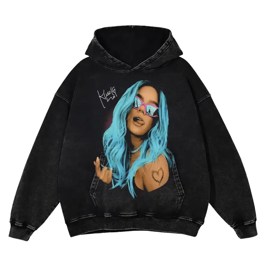Karol G Bichota Season Aicd Wash Oversized Hoodie