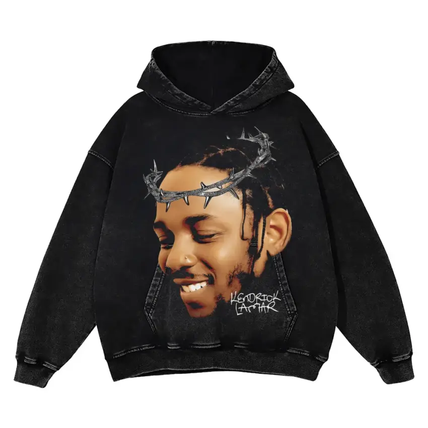 Kendrick Lamar Mr Morale Aicd Wash Oversized Hoodie