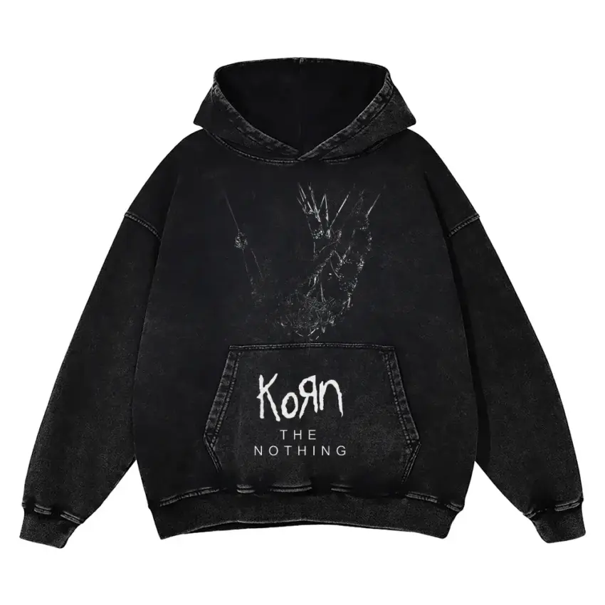 Korn The Nothing Aicd Wash Oversized Hoodie