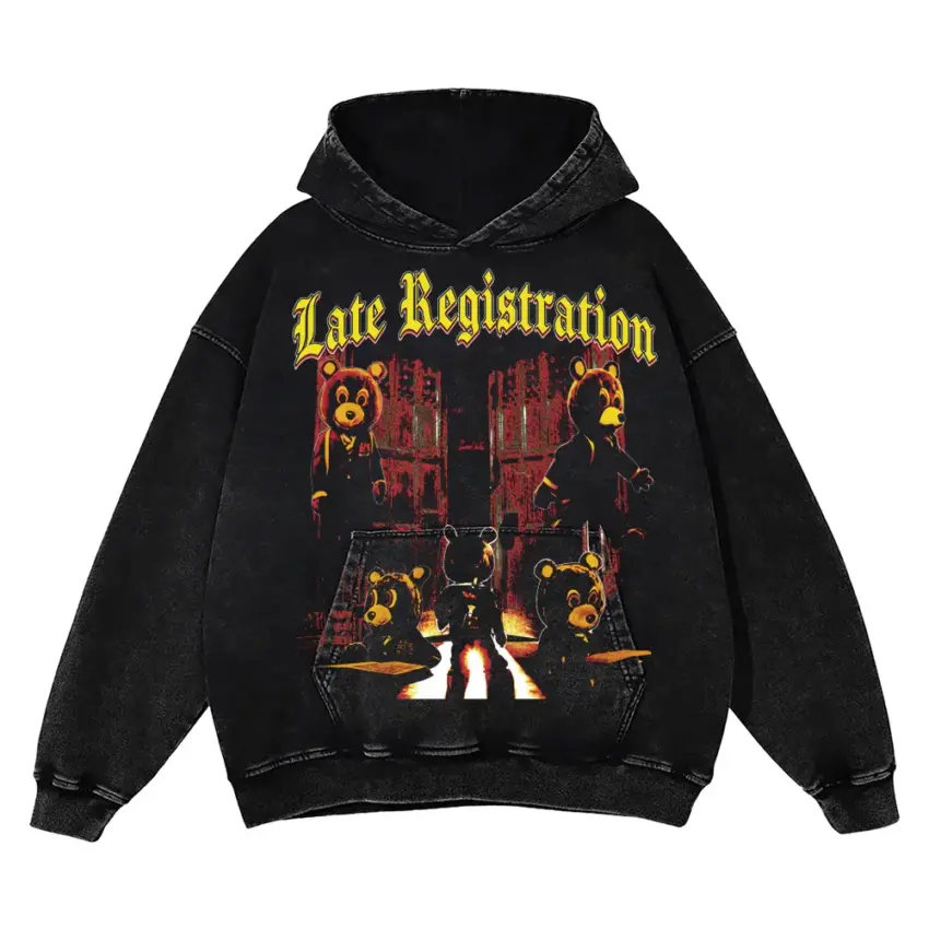 Late Registration Aicd Wash Oversized Hoodie