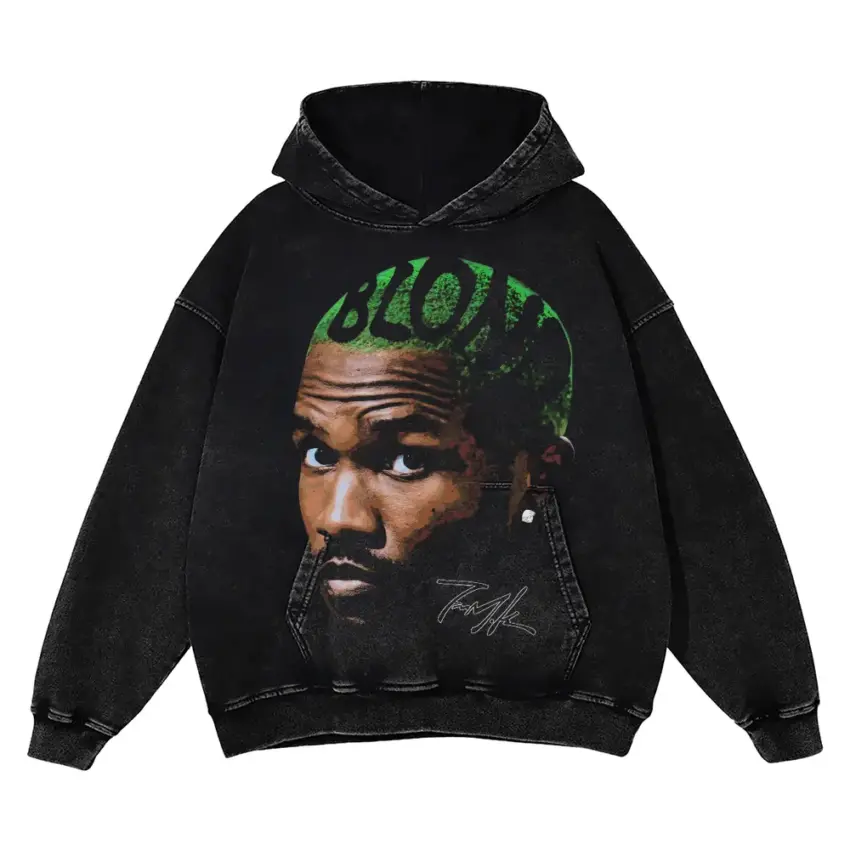 Lil Baby Glow Up Aicd Wash Oversized Hoodie