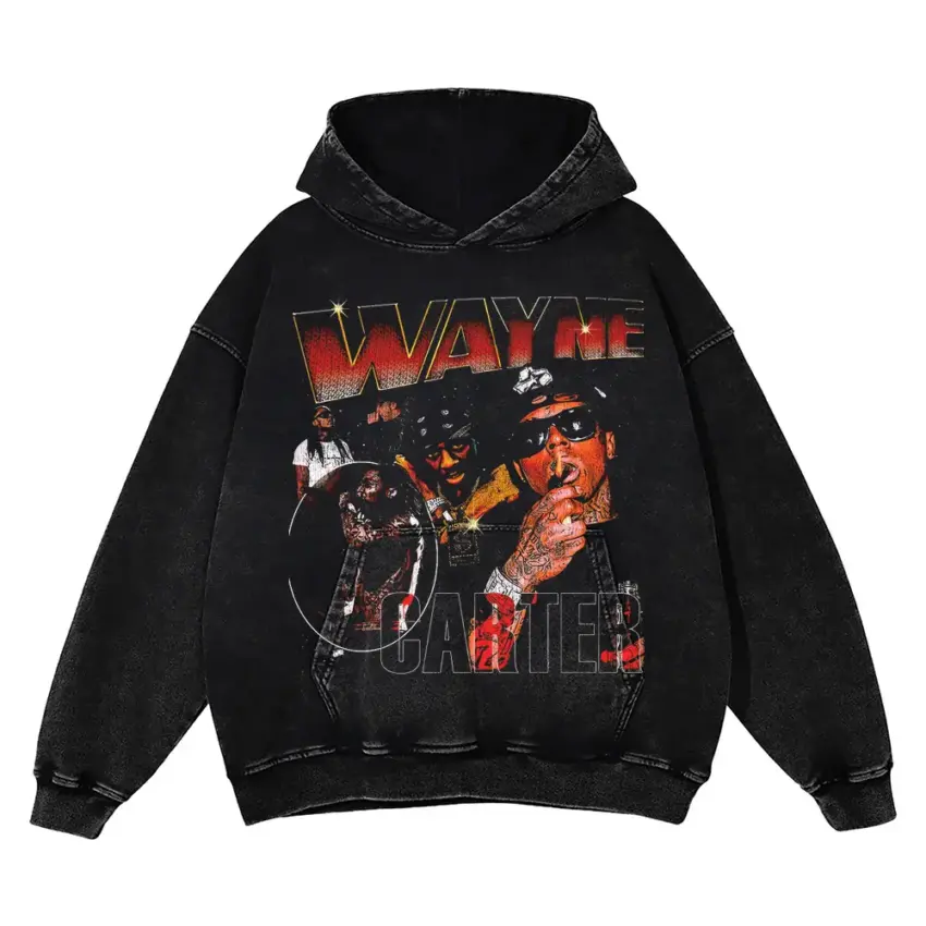Lil Wayne Tha Carter Aicd Wash Oversized Hoodie