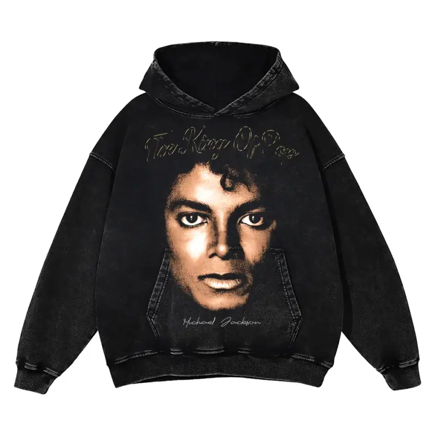 Man In The Mirror Aicd Wash Oversized Hoodie