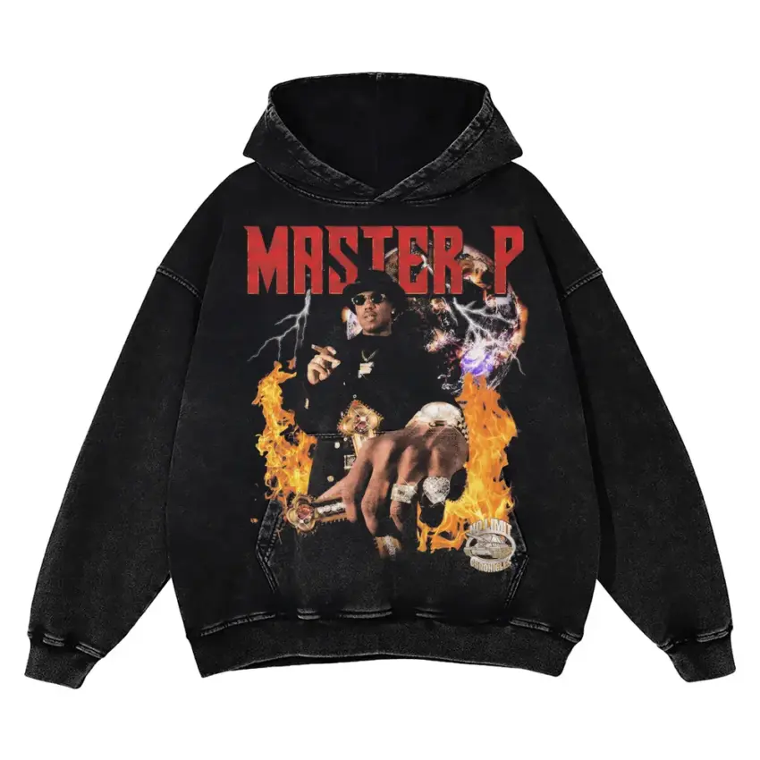 Master P No Limit Soldier Aicd Wash Oversized Hoodie