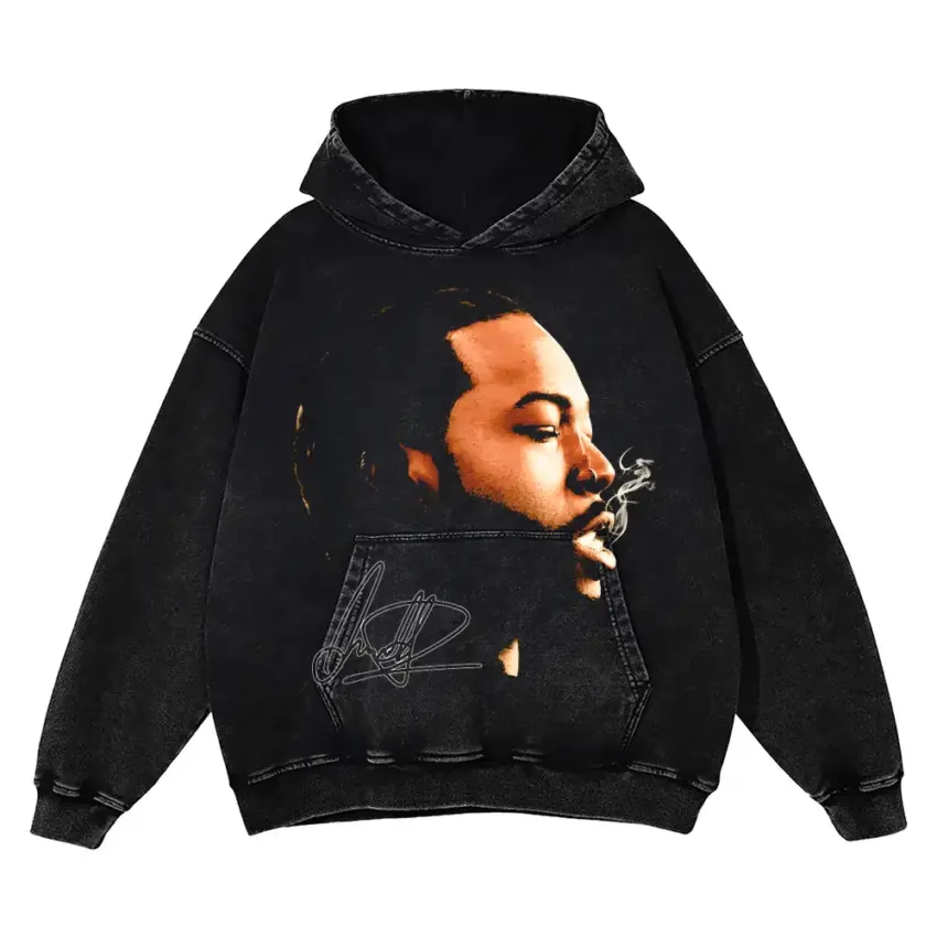 Meet The Woo Aicd Wash Oversized Hoodie